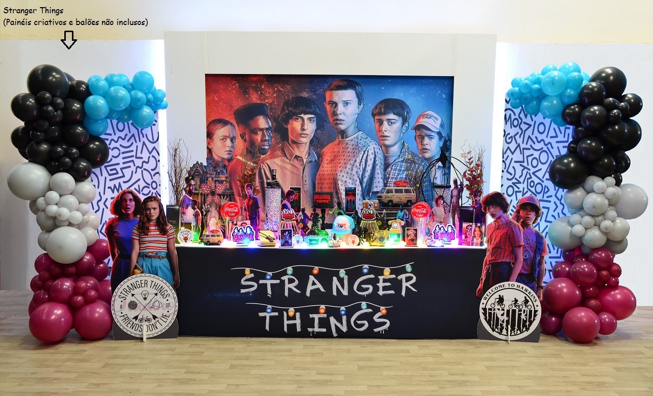 decoração stranger things mundo invertido