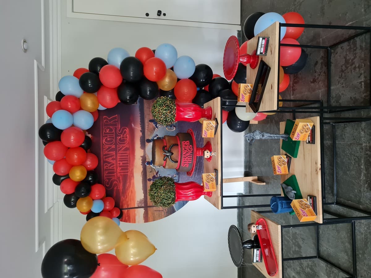 decoração festa tema stranger things