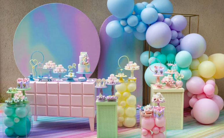 Materiais para festa tie dye