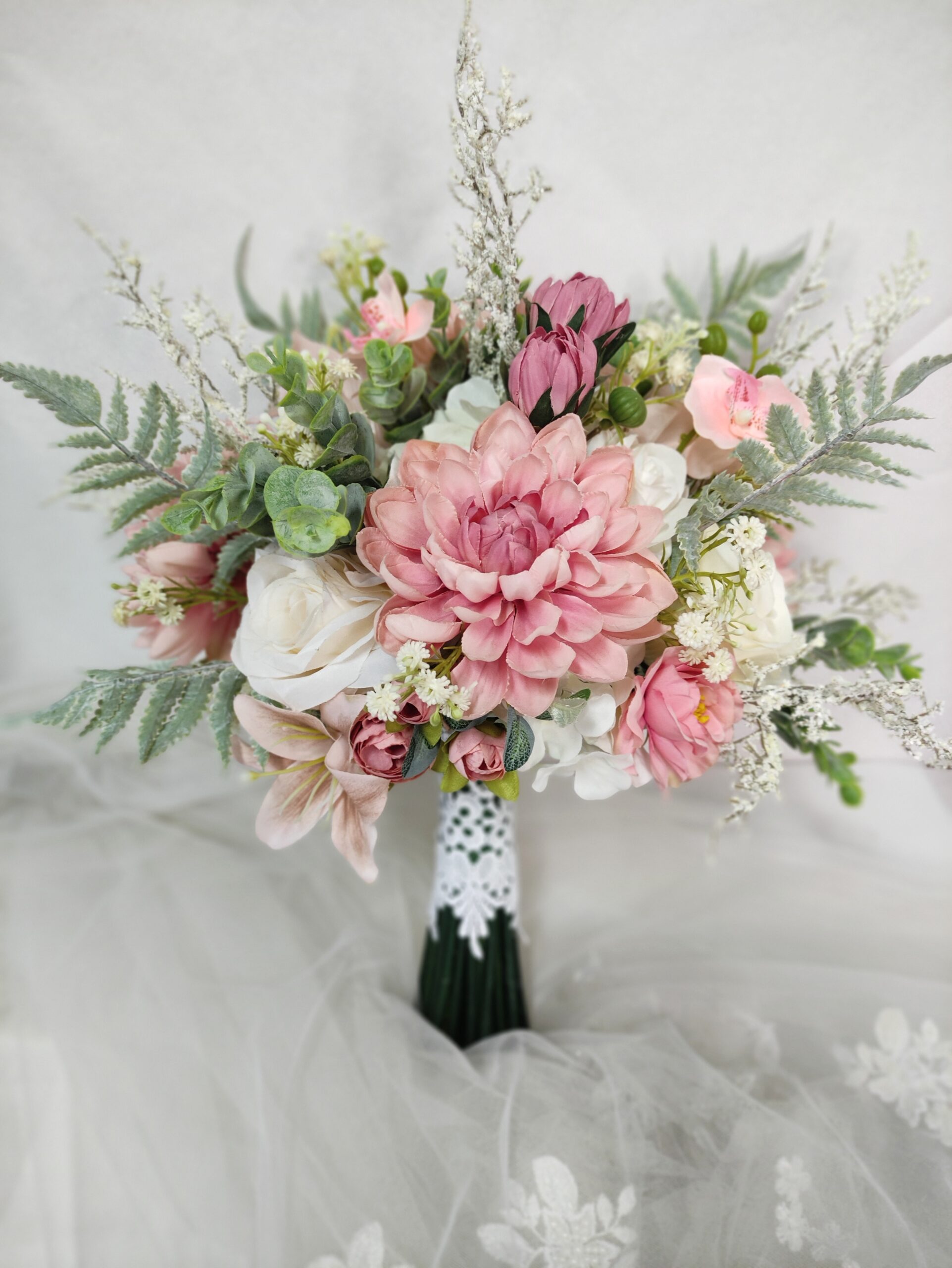 flores para buque de noiva com suculentas