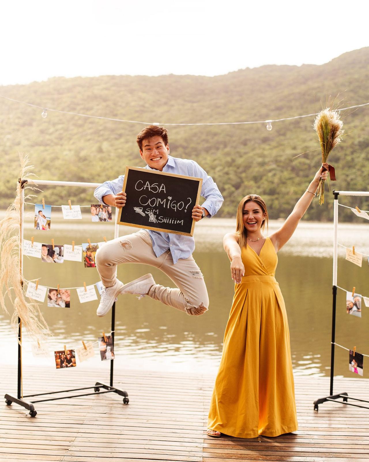 fotos anuncio noivado vs fotos de casamento