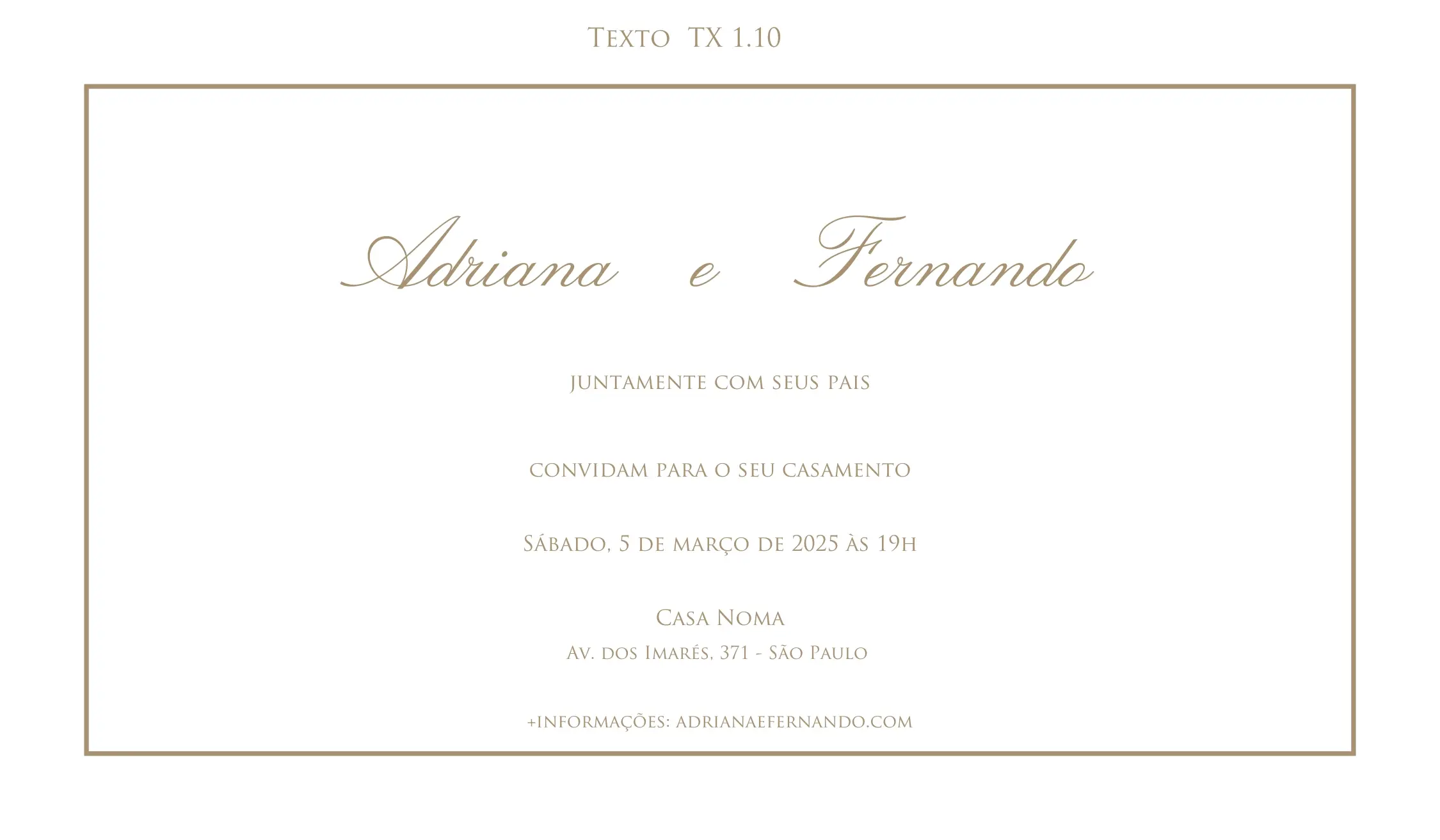 frases de casamento para convite de ouro