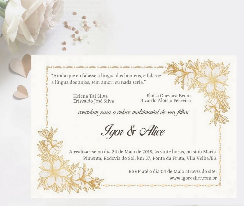 frases para convite de casamento