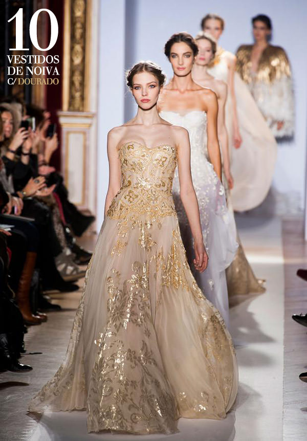 vestido de noiva dourado ou champanhe qual escolher