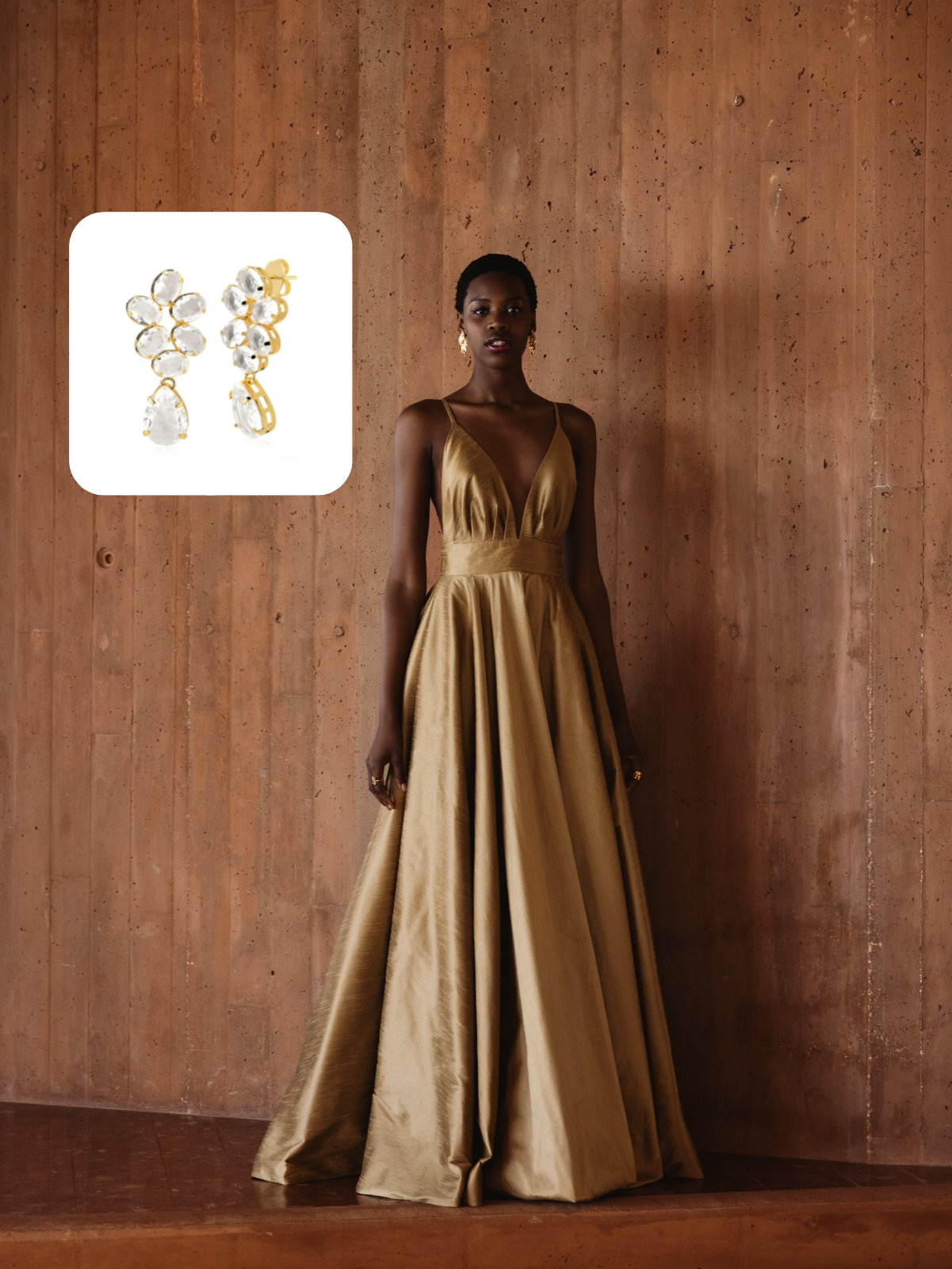 ideias vestido noiva dourado estilos