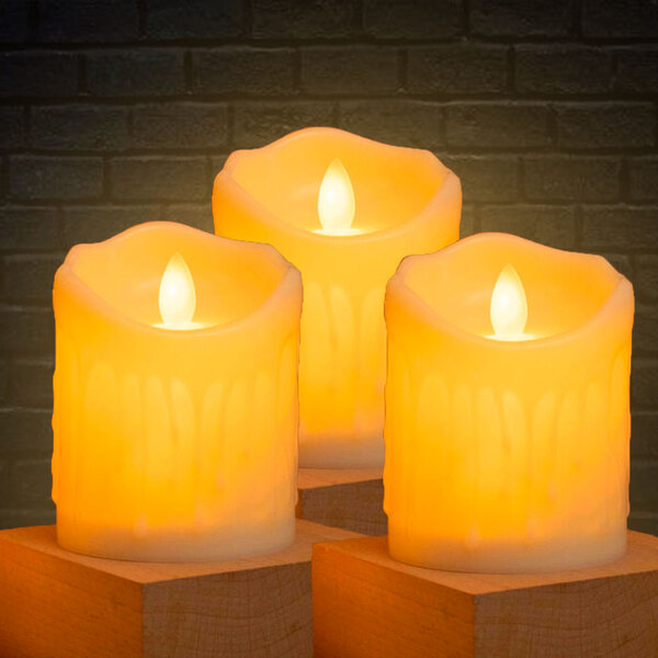 iluminacao com velas de LED (seguranca)