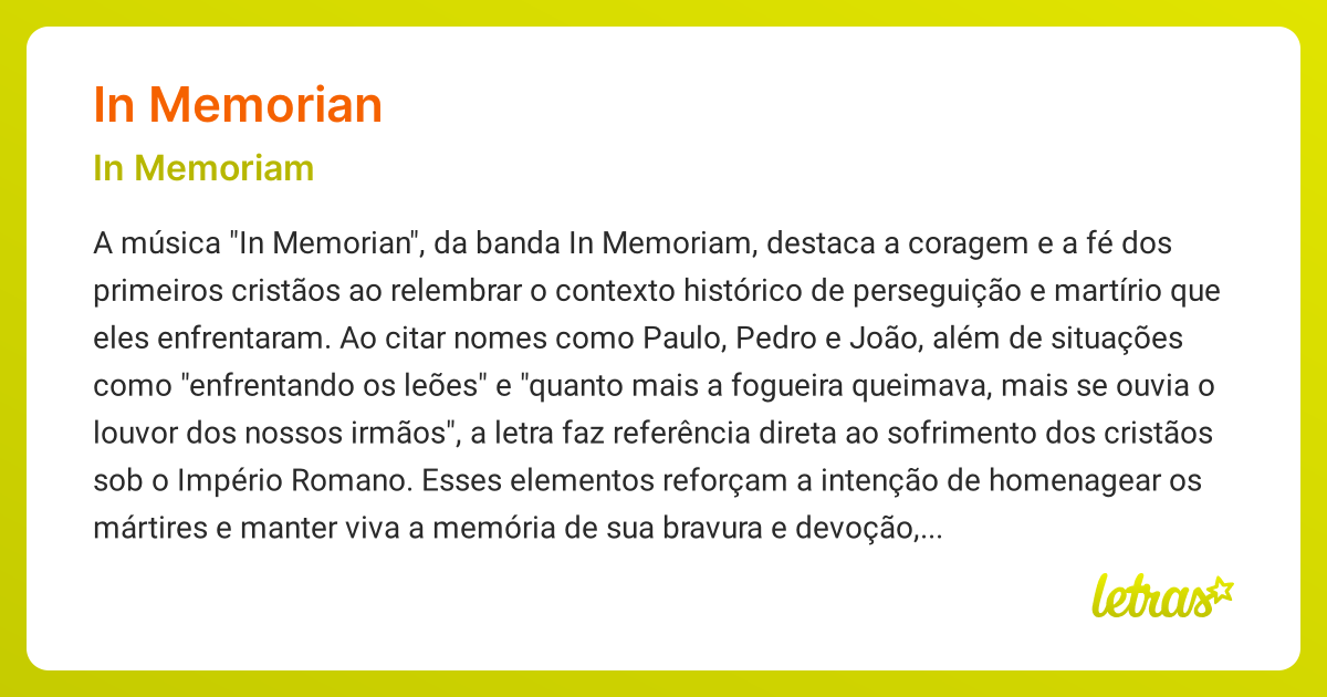 in memoriam significado