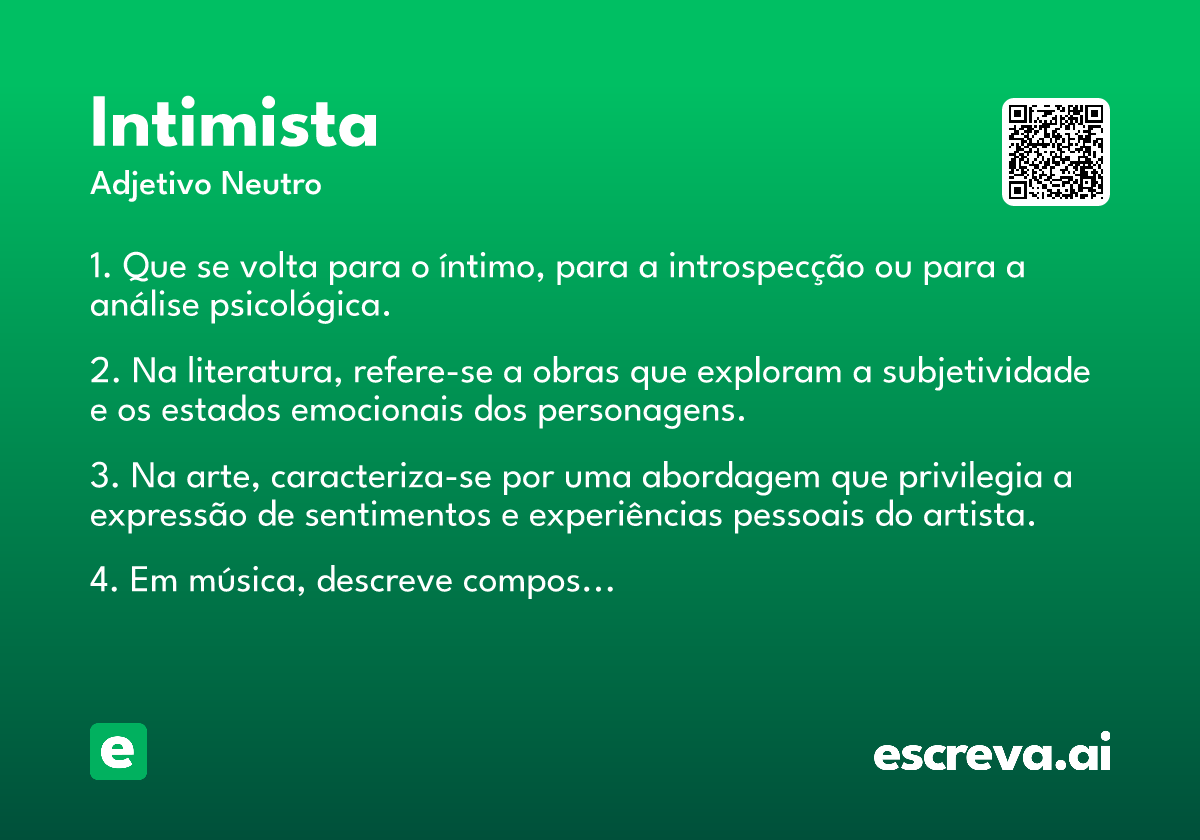 definição de intimista