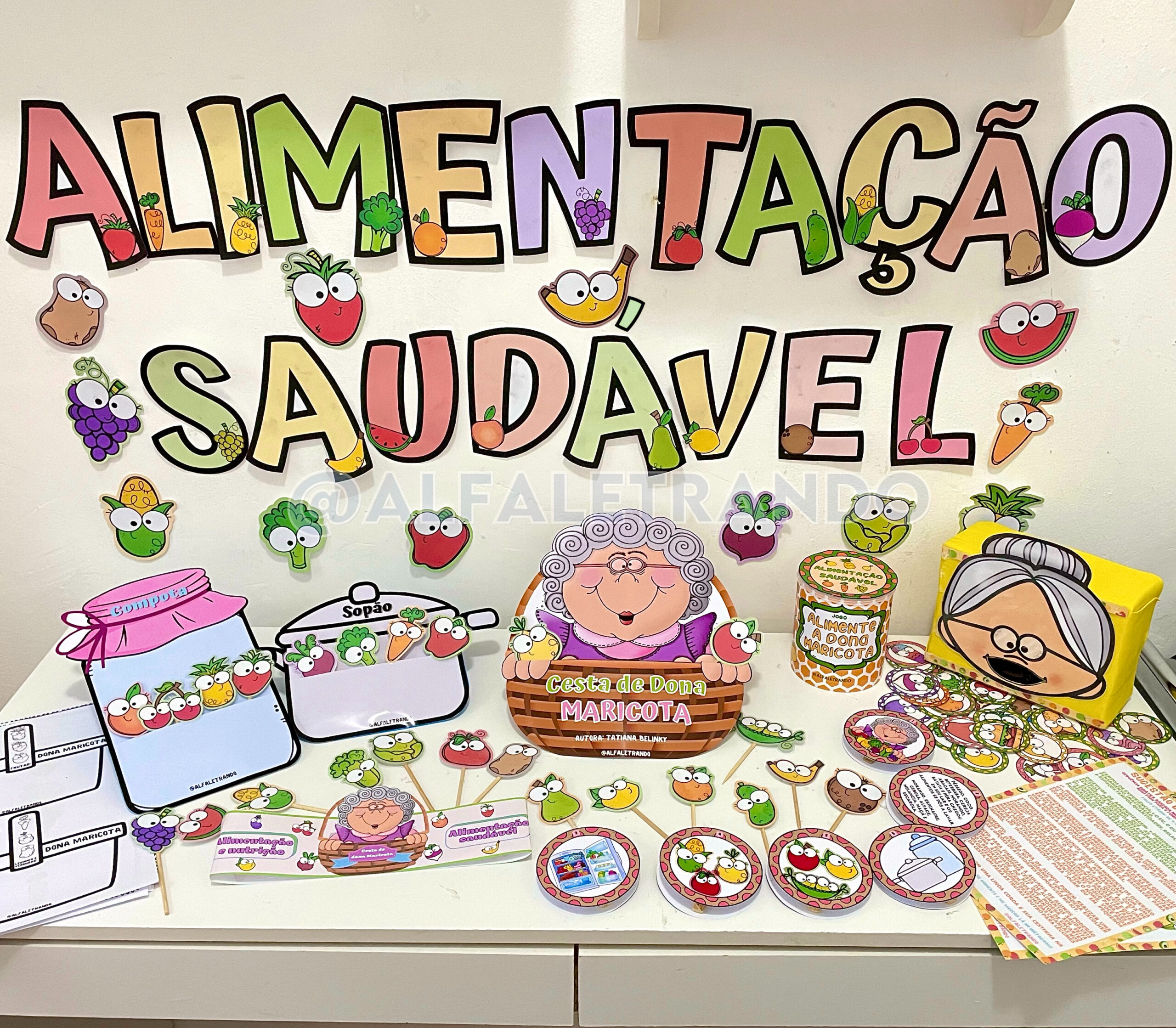 lembrancinha alimentação saudável vs. tradicional