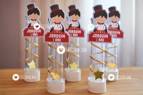 lembrancinha circo personalizada com foto 1 ano