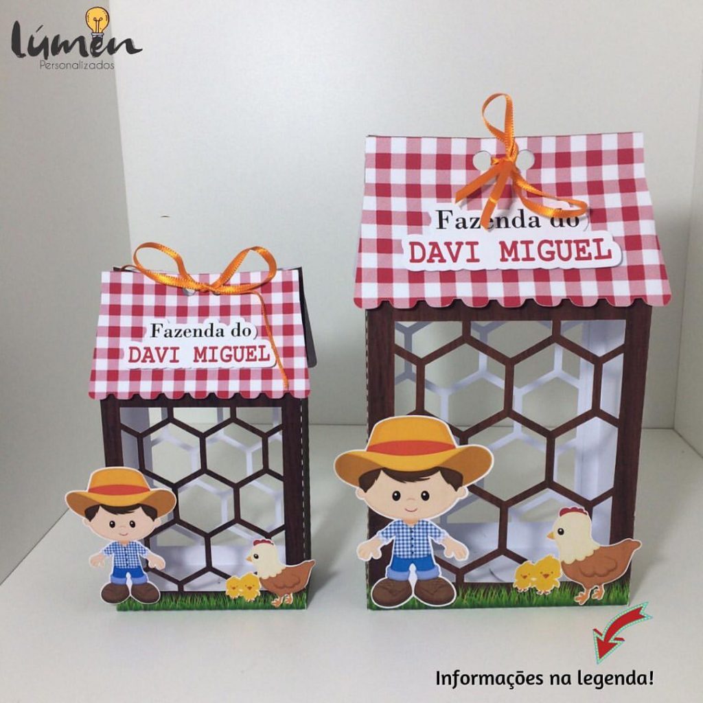 lembrancinha fazendinha vs lembrancinha jardim