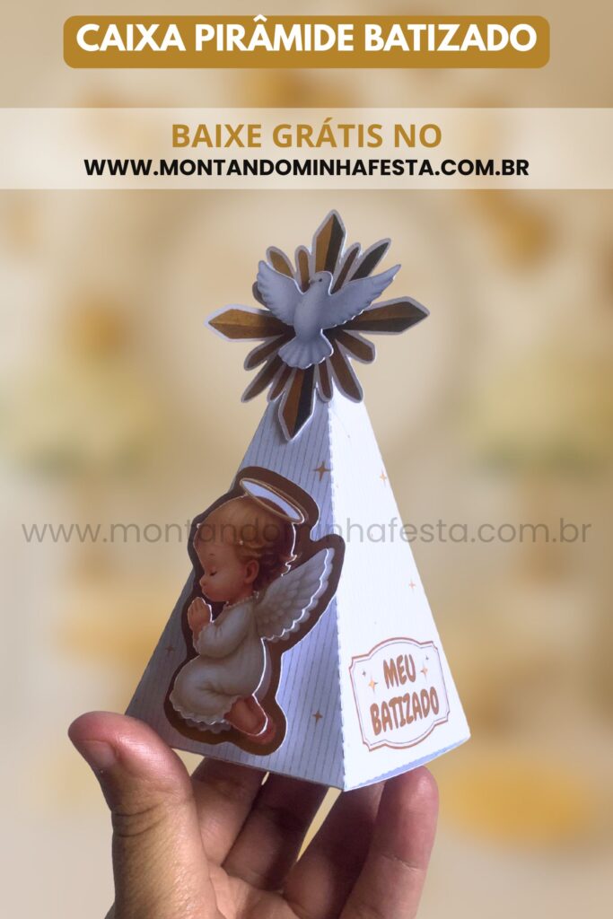 caixinha lembrancinha batizado masculina
