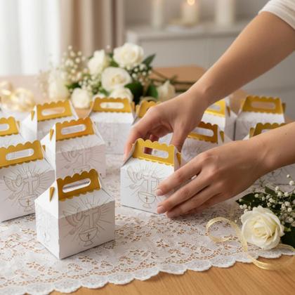 caixinha lembrancinha batizado DIY