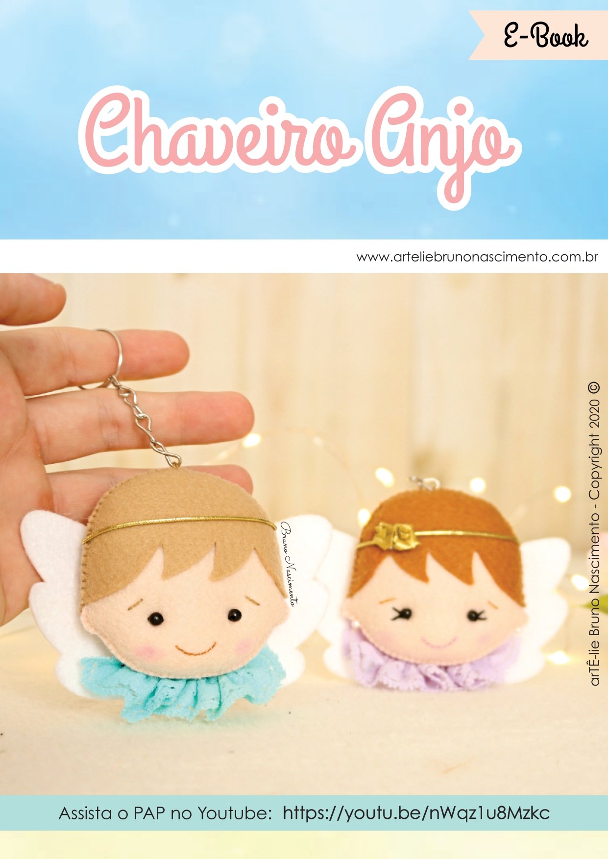lembrancinha batizado feltro anjo