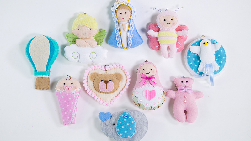 Como Fazer Lembrancinhas de Feltro para Maternidade DIY