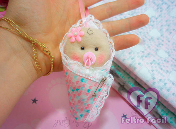 lembrancinha bebe feltro