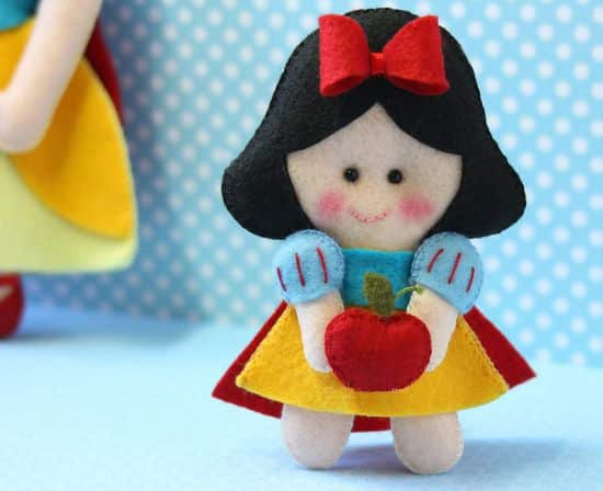Onde Encontrar Moldes Gratuitos de Personagens da Branca de Neve em Feltro