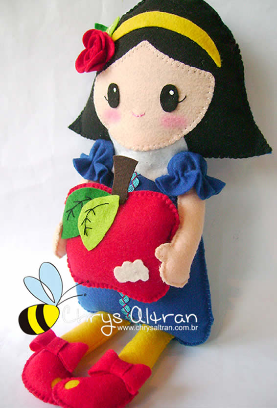 DIY: Crie Dedoches da Branca de Neve em Feltro para Contar Histórias