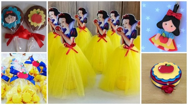 Inspirações de Decoração para Festa Branca de Neve com Peças de Feltro