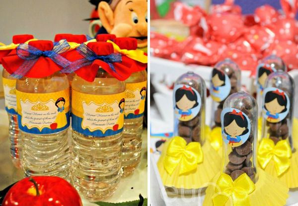 lembrancinha branca de neve luxo com acrílico espelhado
