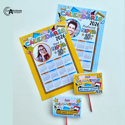 calendário com foto