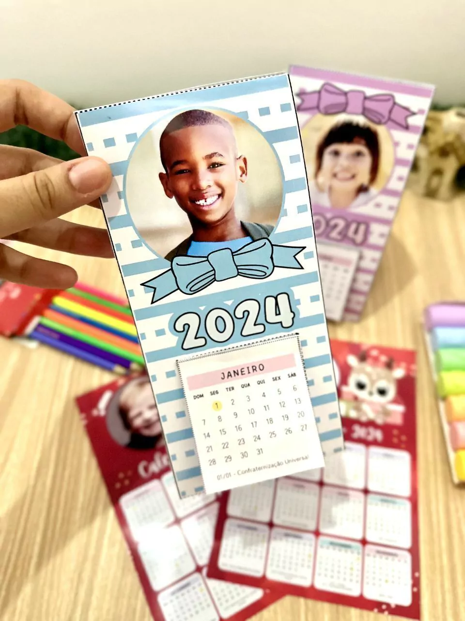 calendário com frase