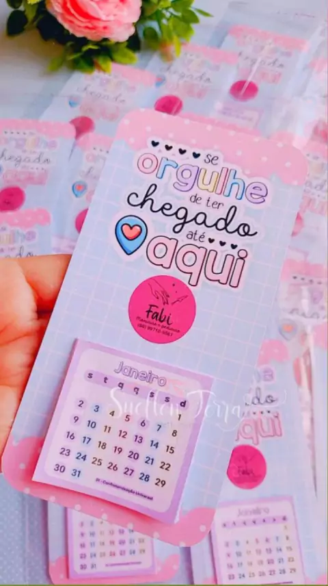 lembrancinha calendário evento corporativo