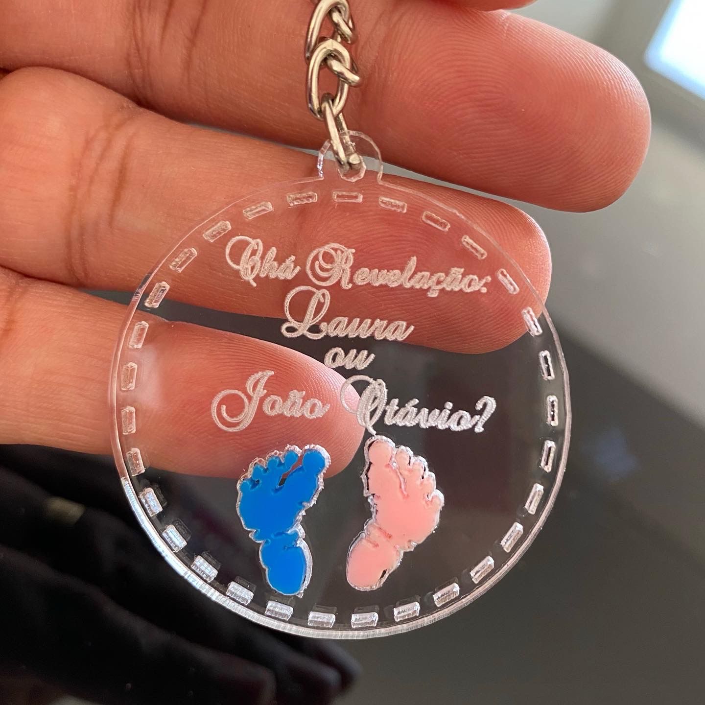 Chaveiro com tema de animal (urso, elefante, leão)