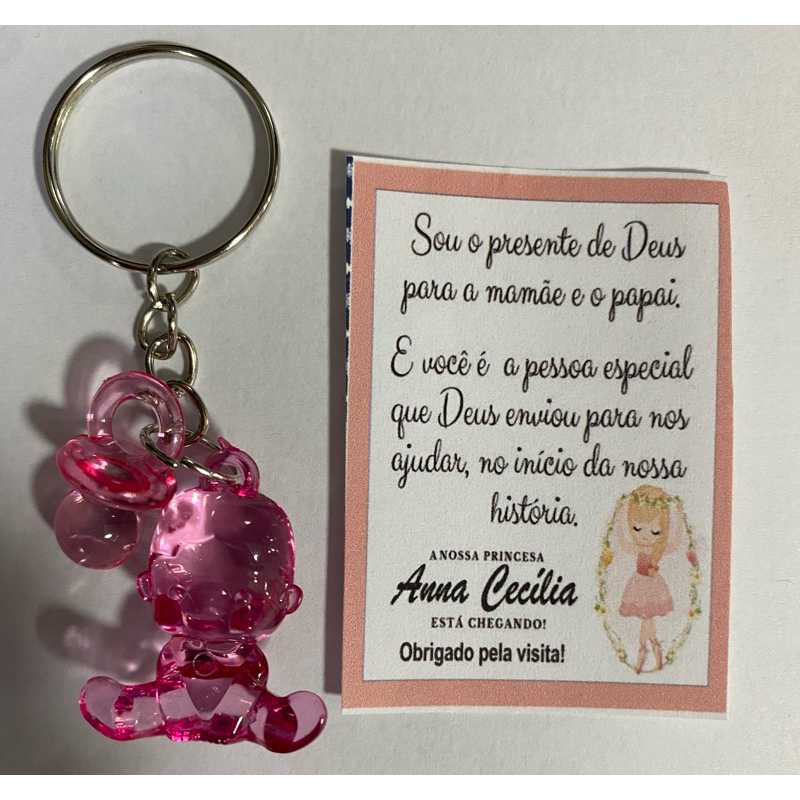 Chaveiro com carrinho de bebê