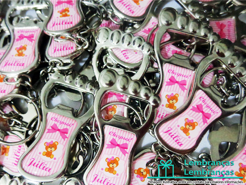 Chaveiro com sapatinho de bebê