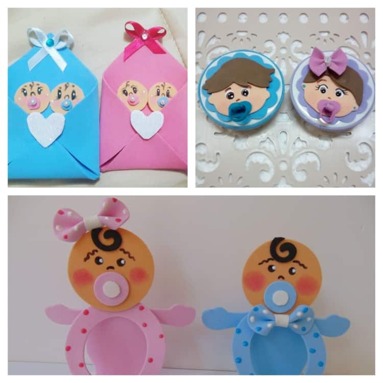 lembrancinha chá de bebê EVA urso