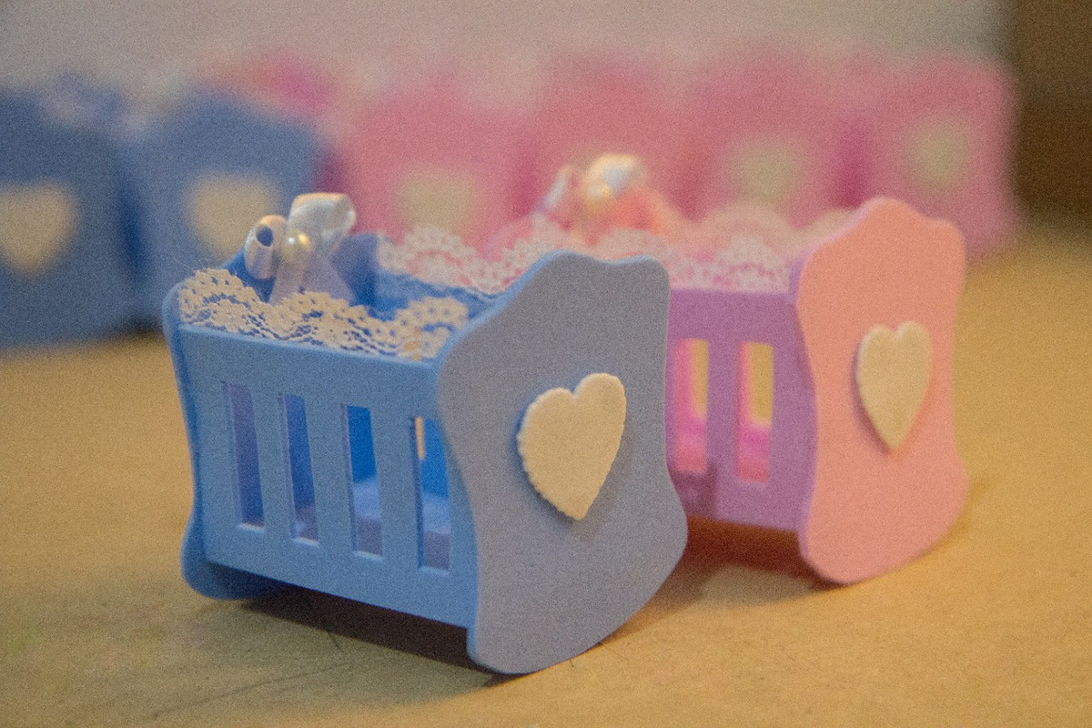 lembrancinha cha de bebe em eva berço