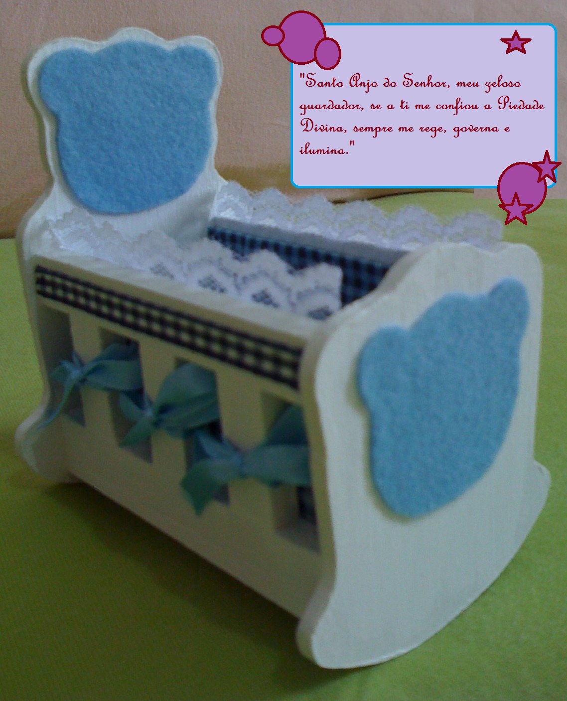 lembrancinha cha de bebe em eva berço