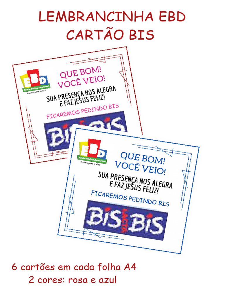 bis para evento religioso