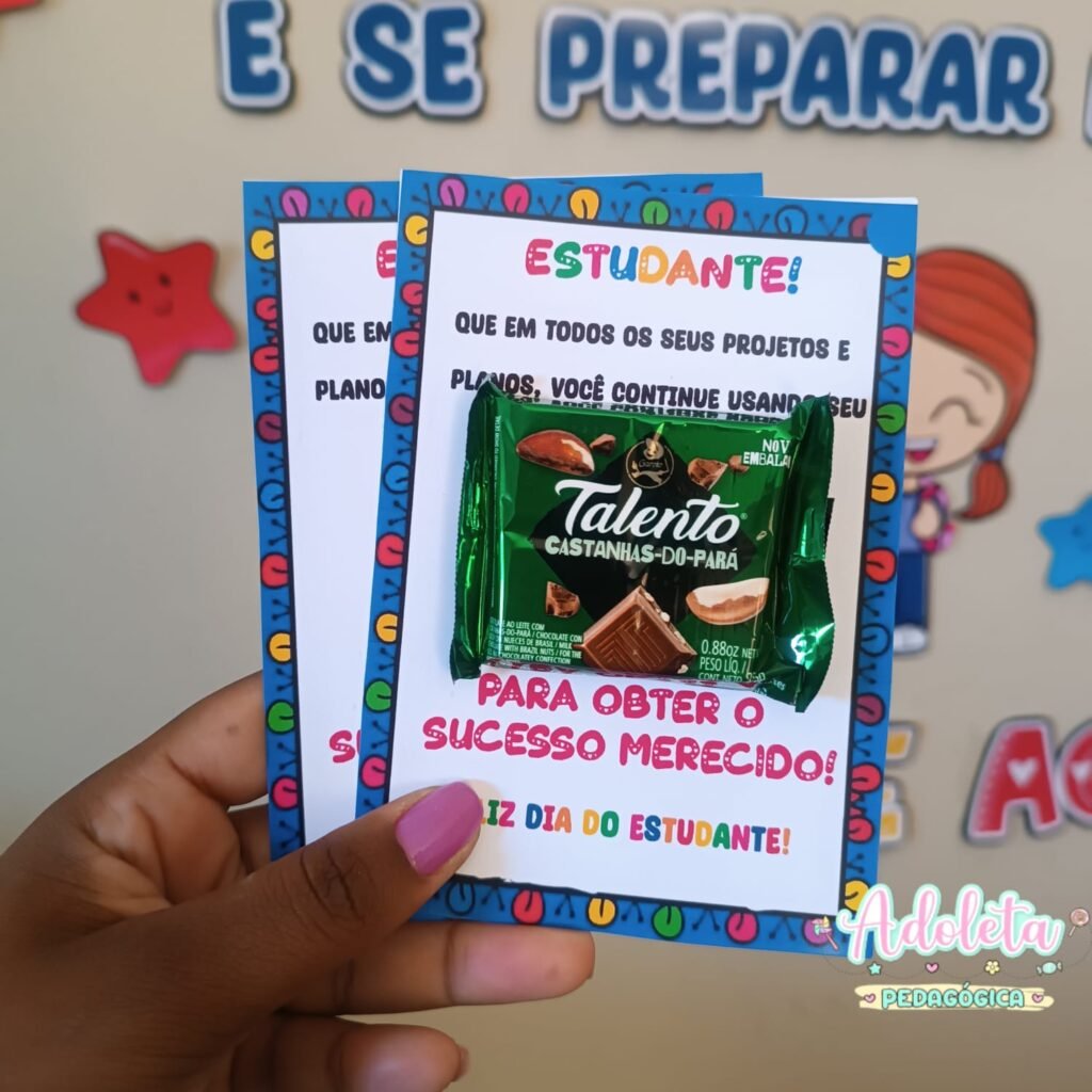 lembrancinha com chocolate talento