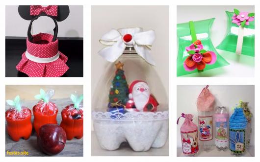 lembrancinha com garrafa pet