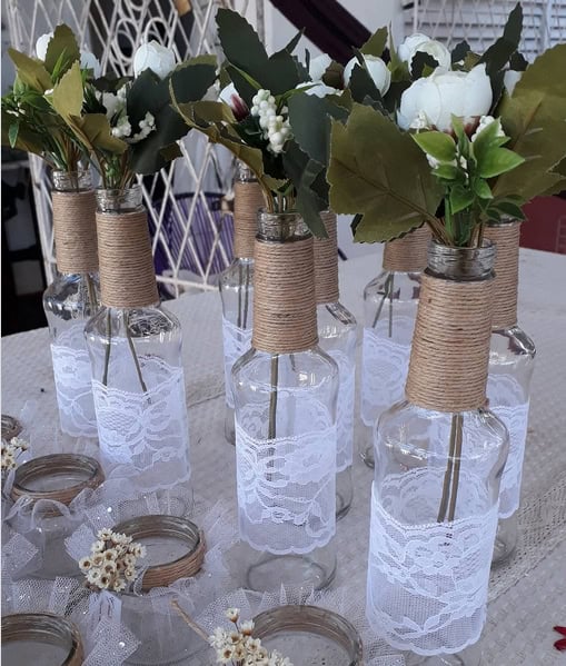 lembrancinha com garrafa pet para casamento