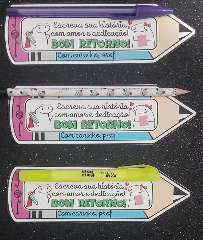 lembrancinha lápis com ponteira