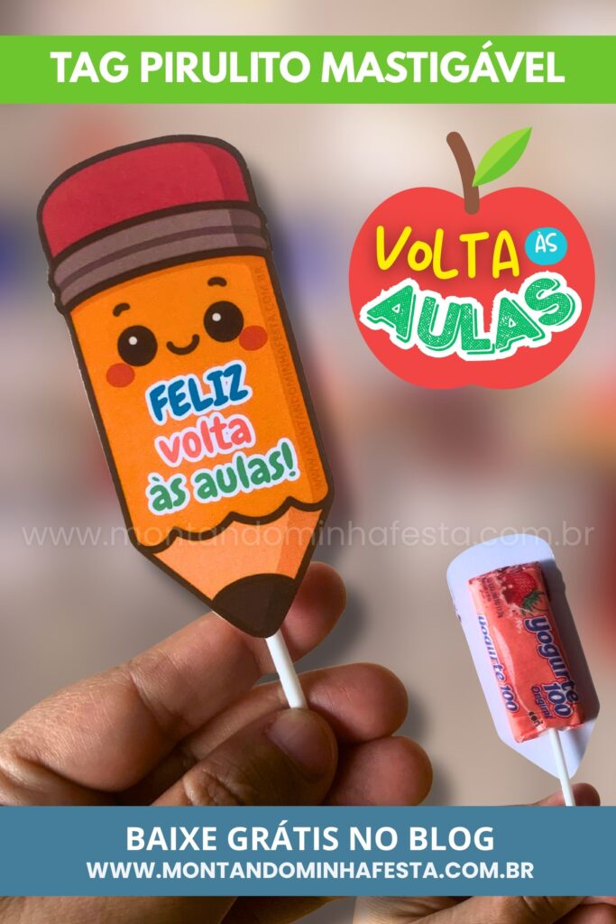 lembrancinha pirulito volta às aulas criativa