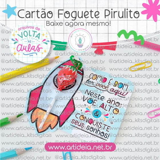ideias de frases para lembrancinha pirulito volta às aulas