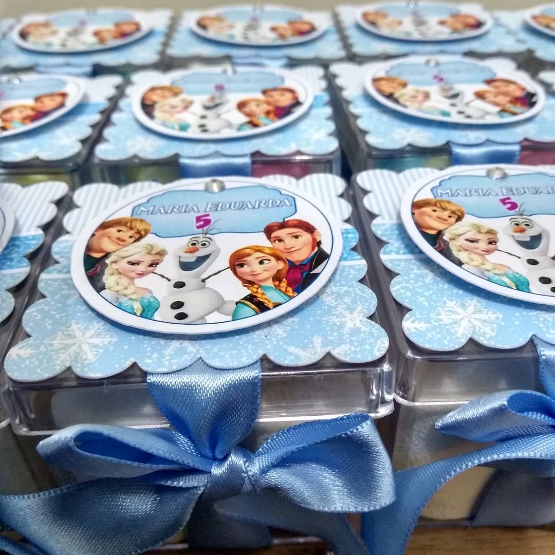 lembrancinha frozen eva sacolinha