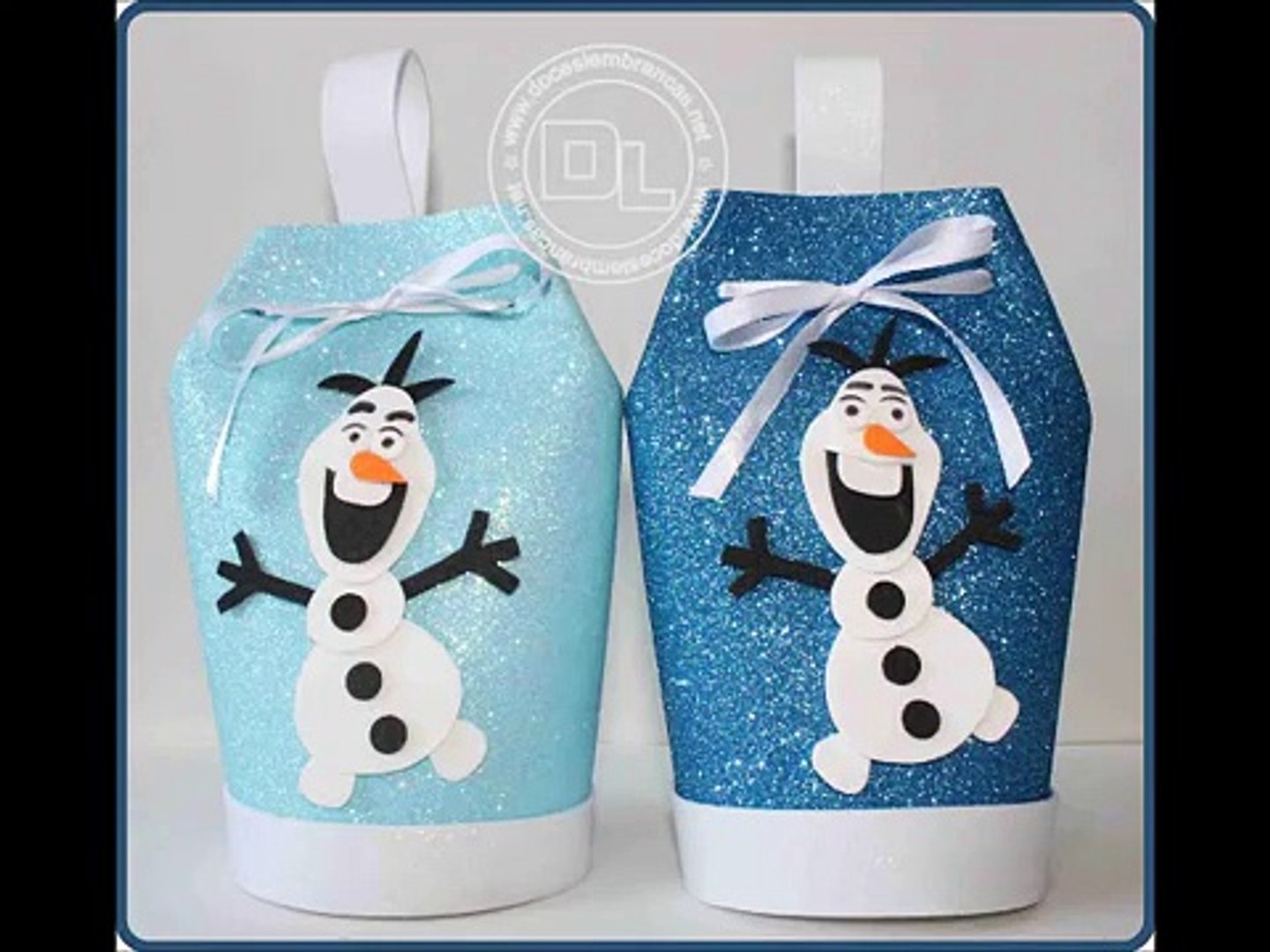 tutorial lembrancinha frozen eva