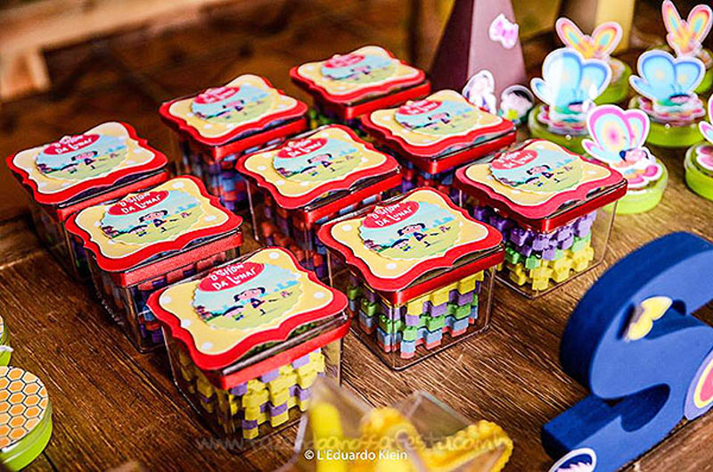 como fazer lembrancinha show da luna com pote de margarina