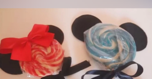 pirulito minnie vermelha chocolate