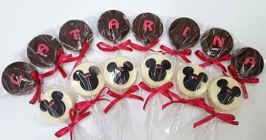 pirulito minnie vermelha com orelhas