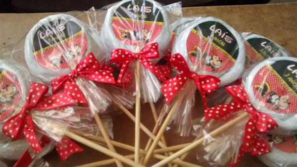 lembrancinha minnie vermelha pirulito para comprar