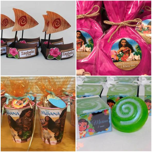 Decoração Moana Baby: Cestinhas de EVA e Elementos Naturais para um Toque Especial