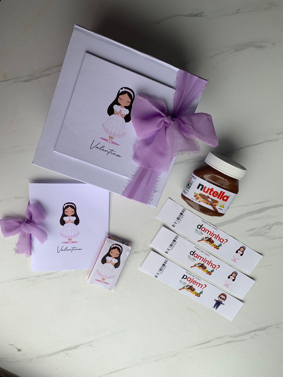 lembrancinha daminha e pajem