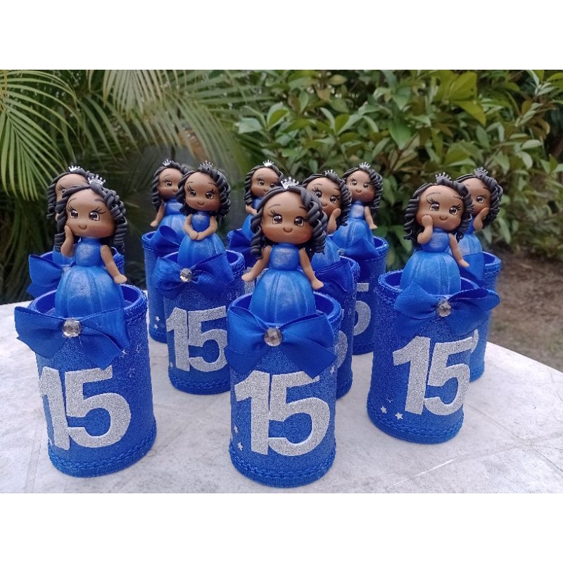 Lembrancinha 15 anos biscuit tema neon