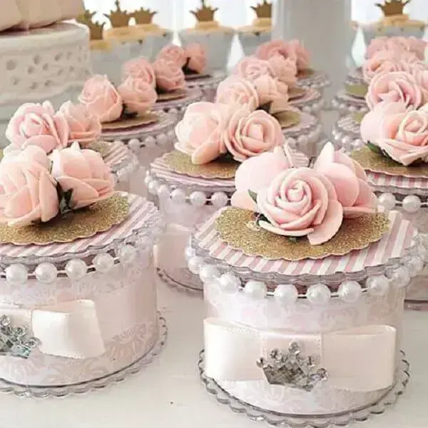 Lembrancinha 15 anos biscuit com tema cristal